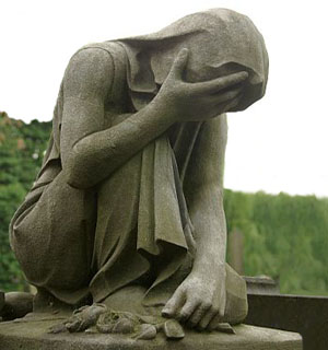 sorrow grief statue